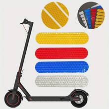 Películas reflectantes de advertencia brillantes para vehículos eléctricos y motocicletas, tiras reflectantes para llantas, accesorios decorativos modificados para mejorar la visibilidad nocturna y la protección de  en los viajes. - A - Ver 10