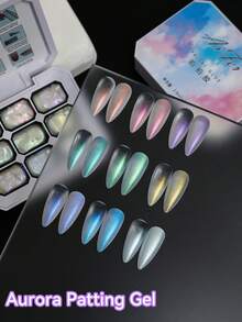 AiFer 9 Colors Satin Light Painting Solid Gel Nail Art Pigment - No Wipe, 3D Textured Oil Painting Designs For Manicure DIY & Salon Use For Spring - Multicolor - View 4