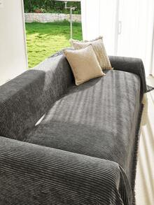 1 buah Sarung Sofa Chenille Gaya Bohemian, Tahan Debu, Tahan Noda, Tidak Luntur, Melindungi Sofa dari Cakar Kucing, Universal untuk Semua Musim, Dapat Dicuci dengan Mesin, Selimut Sofa Satu Bagian - Dark Grey - View 8