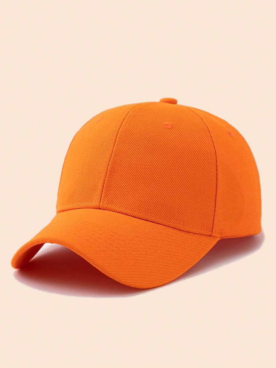 1 pieza Gorra de béisbol casual de unicolor con tamaño ajustable - Naranja - Ver 1