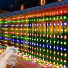 AA Battery Powered LED Curtain Lights, 8 Modes String Lights, Indoor/Outdoor Use, Suitable For Windows, Wall Hanging, Bedroom Backdrop, Wedding Party, Halloween Christmas Indoor Decoration - AA Battery Box Curtain Light - View 24