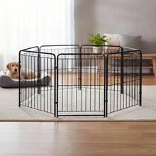 Cercado Grade 392x82cm Portão + 5 Módulos Segurança Pet Cães Cachorro - Preto - Visão 5
