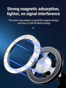 Upgraded 360° Rotating Magnetic Car Phone Holder – Suitable For All Car Models, Rotatable Foldable Multi-Angle Mechanical Arm Design And Adjustable Phone Mount – Suitable For Desk, Car Dashboard, Glass Surface And More / Strong Magnetic Suction Force, Includes Magnetic Attraction Components, Comes With Accessories (Magnetic Plate*1 + Suction Cup Auxiliary Pad*1) - A - View 6