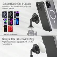 磁吸手機三腳架接座 附 1/4"-20 孔，適用 MagSafe 16 15 14 13 12 Plus Pro Max Mini 保護殼，自拍棒 - 查看 3