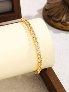 3 Stücke/1 Stück Modischer Edelstahl Schmuckset, Kleeblatt Design, geeignet für Damen Pendeln oder tägliches Tragen, perfektes Geschenk für Freunde - Goldgelb - Übersicht 3