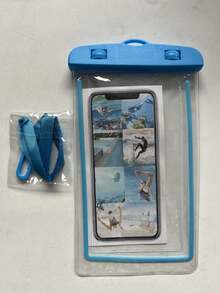 1件新款防水手機收納袋，保護您的智慧型手機免受水損！夏季四色可選，氣墊加厚手機殼，適用多種手機尺寸，非常適合海灘、郵輪旅行和雨天使用 - 手機防水袋 - 查看 15