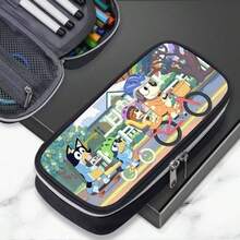 1pc Bluey Pencil Case Stationery Box, Large Capacity, Dirt Resistant, Simple Multi-Layer Pencil Case - Multicolor - View 9