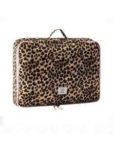 1Pc/Set Leopard Print Large Capacity Travel Storage Bag Set,Waterproof Luggage Storage Bag,Clothing Bag,Makeup Bag,Toiletry Bag,Travel Essentials - Multicolor - View 13