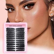 LIMEIKAI 192pcs Wispy Natural Eyelash Clusters, Natural Cat Eye Manga Style, Mixed Lengths,Dense And Reusable, Perfect For Beginners For Home Use, Suitable For Proms, Daily Parties, And Manga Big Eye Looks - CC - View 7