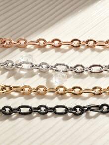 1M Stainless Steel Figaro Chain Waterproof Fade Resistant DIY Bracelet Necklace Jewelry Findings - NK Chain - View 1