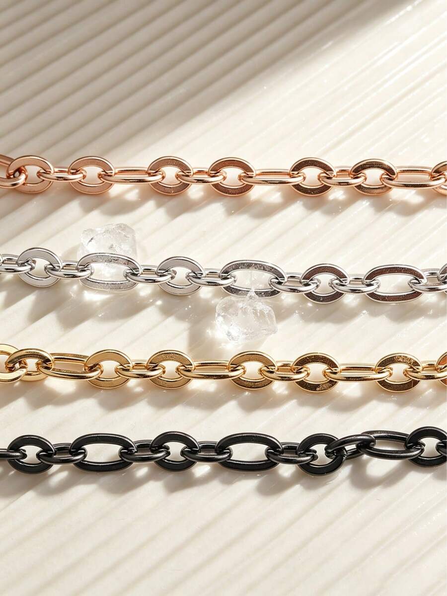 1M Stainless Steel Figaro Chain Waterproof Fade Resistant DIY Bracelet Necklace Jewelry Findings - NK Chain - View 1