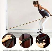 1 Set Resistance Band Kit, Includes Door Anchor + Handle + Storage Bag + Leg & Ankle Straps (11pcs), Suitable For Resistance Training/Body Relaxation/Home Workout, No Gym Needed, Christmas Home Fitness/Daily Exercise Super Convenient - Multicolor - View 6