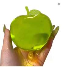 1pc Soft Comfortable Slow Rebound Malt Pink Crystal Apple, Ice Cube And Green Crystal Big Apple, Soft Ultra-Thin Sticky Outer Skin, Malleable Creamy Texture Squeeze Toy Ball, Suitable For Christmas Desk Decoration, Office Stress Relief, Ideal Gift - Multicolor - View 5