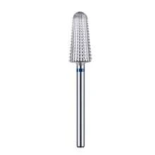 5 en 1 Broca de carburo de tungsteno para uñas con rotación dual Volcán/Tornado Cortadores de fresado para eliminación rápida de acrílico y gel duro Herramientas de manicura - Plateado - Ver 7