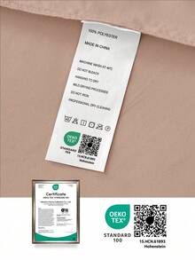 HONEYMOON 3/4件套純色床上用品套裝（3件套 = 1件床笠 + 1件床單 + 1件枕套，4件套 = 1件床笠 + 1件床單 + 2件枕套）100%聚酯纖維面料，Ins風格，適用9-12英吋深口袋，抗縮水，可機洗，適合各種尺寸，四季通用，居家與學校宿舍使用，開學必備，Oeko-Tex認證，卡其色 - 卡其色 - 查看 10