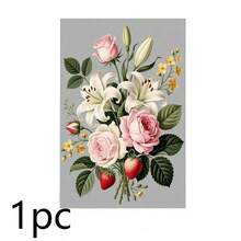 Vintage Flower Bouquet Printed Kitchen & Bathroom Hand Towels, Wrinkle Resistant Decorative Dish Towels. Super Absorbent, Machine Washable, Ideal For Kitchen Cleaning, Daily Home Decor & Gift Option. - Multicolor - View 15