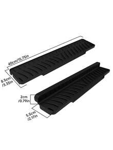 1pc Connectable Draining Mat And Faucet Splash Guard Mat - Non-Slip Quick-Dry Draining Mat Designed For Sinks, Effectively Protects Bathroom And Kitchen Sink Countertops. Easy To Clean Surface, Compatible With Single-Hole Faucets, Suitable For Kitchen And Bathroom Vanity - Multicolor - View 9