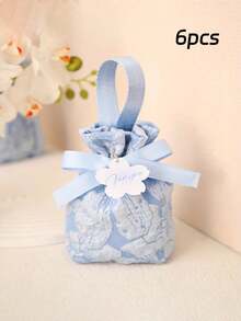 1/3/6/12入蝴蝶結抽繩禮品袋，適用生日、婚禮、派對、商務活動、聖誕節、萬聖節 - 查看 16