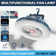 1PC/2PCS Multi-Functional Tent Lamp With Built-In Powerful Light Fan, Type-C Charging, LED Display With Three-Speed Wind And Light Adjustment, Magnetic Hook For Portable Design. - A - View 8