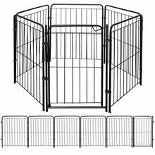 Cercado Grade 392x82cm Portão + 5 Módulos Segurança Pet Cães Cachorro - Preto - Visão 4