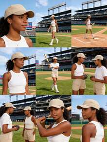 1 Peça/1set Boné de Beisebol Feminino Fashion para Uso Externo com Abertura para Rabo de Cavalo, Chapéu de Palha, Chapéu de Pescador, Ajustável, Respirável, Chapéu de Sol para Lazer e Esportes - Preto - Visão 2