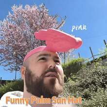 Palm-Shaped Sun Hat, Creative Funny Summer Hat, Outdoor Sun Protection, Prank Toy, Outdoor Fun Toy Gift, Portable Outdoor Leisure Toy, Casual Prank Entertainment Small Gift - Multicolor - View 9