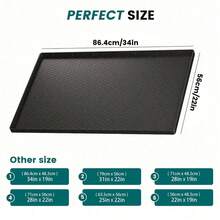 Silicone Mat, Suitable For Kitchen & Bathroom Waterproof, Cabinet Organizer Under Sink And Storage, Sink And Cabinet Protector, Bathroom Sink Under Tray - Black - View 17