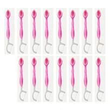 30 piezas/20 piezas/10 piezas/5 piezas/Set Cepillo de dientes desechable mini para viaje, Cepillo de dientes 5 en 1 con pasta pre-aplicada + hilo dental + palillo + raspador de lengua, Cepillo de dientes portátil con pasta pre-aplicada para viaje, Diseño compacto adecuado para viaje, trabajo y uso diario - Rosa (Estilo A) - Ver 17