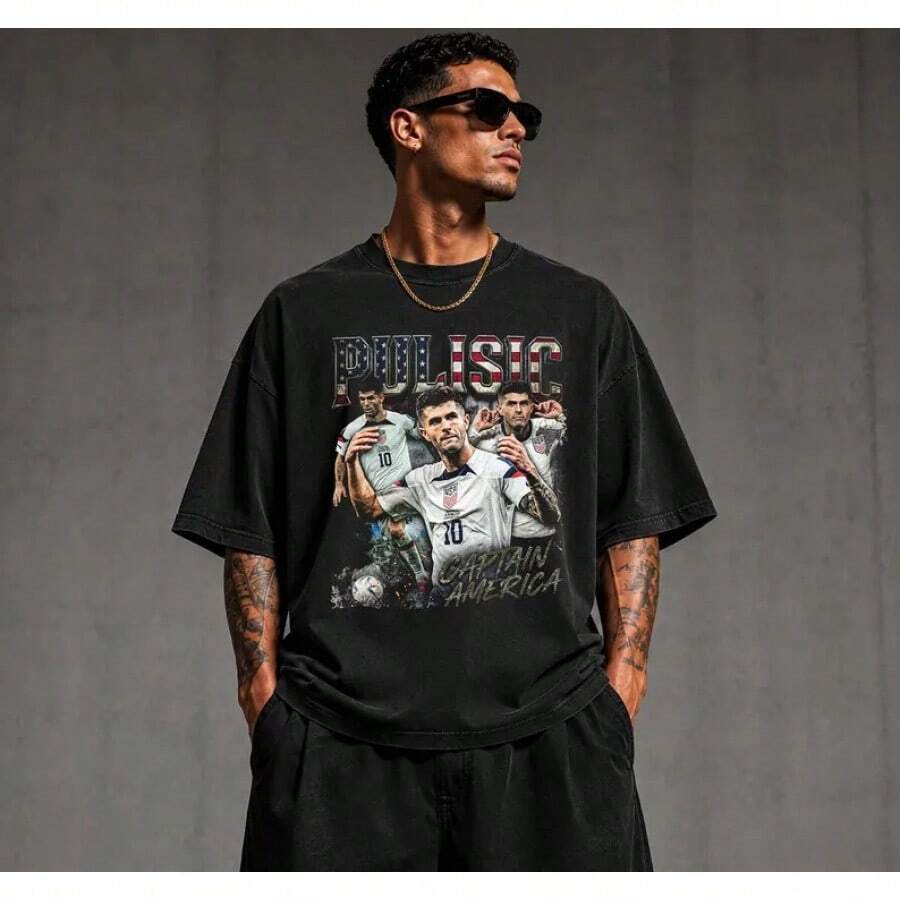 Camiseta Pulisic USA - Negro - Ver 1