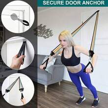 1 Set Resistance Band Kit, Includes Door Anchor + Handle + Storage Bag + Leg & Ankle Straps (11pcs), Suitable For Resistance Training/Body Relaxation/Home Workout, No Gym Needed, Christmas Home Fitness/Daily Exercise Super Convenient - Multicolor - View 1