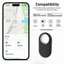 RSH Mini Wireless Tracker Compatible With AirTag, Precise Positioning Tracker, Long Battery Life, Pet, Wallet, Backpack, Key, Luggage Item Finder, Advanced Anti-Loss Locator For IOS Devices - Easy To Use Find My APP, Anti-Loss Reminder And Precise Location Sharing - Multicolor - View 11