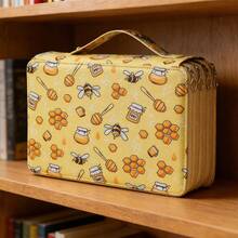 Pencil Cases Designed With A Variety Of Fun Patterns (Bees, Jungle Animals, Flowers, Etc.) - 120/200/252/300/480 Compartments, With Multiple Zippered Compartments, Can Organize Various Pens And Stationery Accessories, Portable And Lightweight Design. - 猴子 200 老虎機 - 查看 4