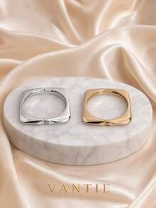Bracelete Quadrado Fino - Dourado - Visão 10