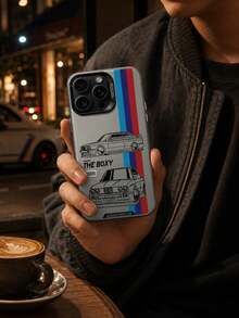 1個手繪汽車圖案手機殼，霧面防摔相機保護手機套，適用於 iPhone 11, 12, 13, 14, 15, 16 Pro Max X, XS, XR, 16e, 15 Plus, Galaxy A03, Galaxy A05, A05S, A12, A14, A15, A32 4G 5G, A35, A52/A52s 5G, A16, A17, A36, A57 4G, A58 4G, A60, A78 4G, A94, A95, C21Y, C30, C35, C53, C67 4G - 彩色 - 查看 2