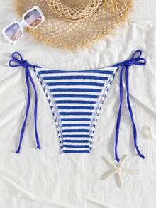 Pleated Blue and White Stripes