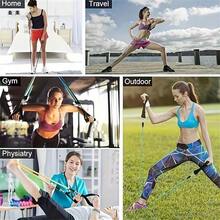 1 Set Resistance Band Kit, Includes Door Anchor + Handle + Storage Bag + Leg & Ankle Straps (11pcs), Suitable For Resistance Training/Body Relaxation/Home Workout, No Gym Needed, Christmas Home Fitness/Daily Exercise Super Convenient - Multicolor - View 7