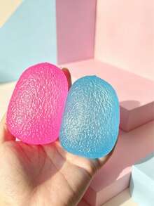 1PC Random Color Gummy Candy Shaped Squeeze Stress Relief Accessory, Soft TPR Jelly-Like Slow Rebound Squishy, Portable Relax Gadget, Cute Desktop Ornament, Ideal Holiday & Back To School Present For Teens And Adults - Multicolor - View 3