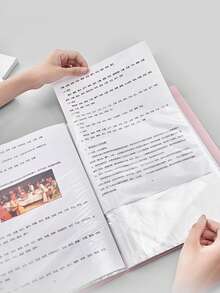 A4 Transparent Folder With Insert Pockets, Large Capacity Multi-Function Exam Paper Storage Bag, Student Essential, File Organizer, Office Supplies, Contract Holder - Single Piece - View 3
