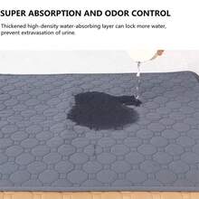Waterproof Guinea Pig Bedding, Washable Guinea Pig Cage Liner, Reusable Hamster Mat, Machine Washable Non-Slip Pee Pad, Easy To Wash, Easy To Care, Easy To Clean, Suitable For Cages, Super Absorbent Guinea Pig Mat, Suitable For Small Animals Hamster Rabbit Squirrel - Grey - View 4