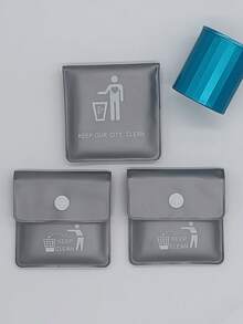 1 pièce Cendrier de voyage, Cendrier portable réutilisable pour l'extérieur, Mini cendrier résistant au feu, Convient pour les voyages ou l'utilisation quotidienne (Noir/Blanc), Idéal pour le camping en plein air, la randonnée, la voiture, l'utilisation quotidienne, Livré avec un sac de rangement pour briquet, clés, etc. - Multicolore - Voir 8