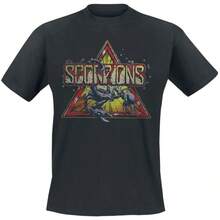 Chemise imprimée triangle rétro Scorpions% Coton T-shirt décontracté unisexe pour fans de rock - CMTDGABC724 - Voir 1