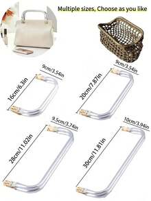 1pc High-Quality Sturdy Durable Rectangular Aluminum Bag Frame, Multiple Sizes Available, Rectangular Lock Frame With Kiss Lock, Adjustable Spring Mechanism And Easy Clip Design, Perfect For Making Crochet Knitted Handbags, Knitted Goods, Shoulder Bags, Tote Bags, Craft Bags, Evening Bags, Leather, Faux Leather, Denim And Canvas Material Handbags, Ideal Tool For DIY Handbag Handle Making And Repair - Double Team - View 5