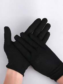 5 Pairs White Breathable Work Gloves With Lining - Moisturizing SPA-Grade Soft Jewelry Inspection Gloves - Elastic Fit Fabric Gloves, Suitable For Most Women, Can Be Used For Digging, Planting, Weeding, Protect Nails And Fingers, Unisex, Full Finger Gloves, Washable - A - View 5