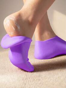 1-3pairs Silicone Moisturizing Foot Socks, Effective Foot Care, Prevent Cracked Heels, Remove Dead Skin, Elastic Foot Socks, All-Day Moisture Locking, Prevent Dryness, Odorless, Easy To Wear And Remove, Soft And Comfortable Material. - Multicolor - View 4