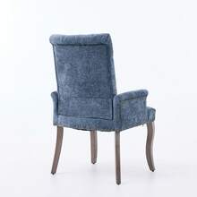 69 Cm Dining Chairs In Chenille For Kitchen And Dining Room - 藍色 - 查看 6