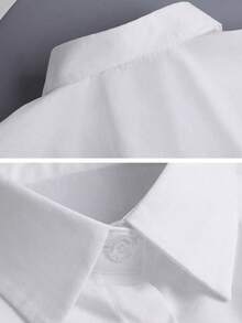 2pcs Women's Versatile Fake Collar Shirt, Decorative Stand Collar Pointed Fake Collar Accessory, Suitable For Daily Wear In Spring, Autumn And Winter, Clothing Matching - Black and White - View 10