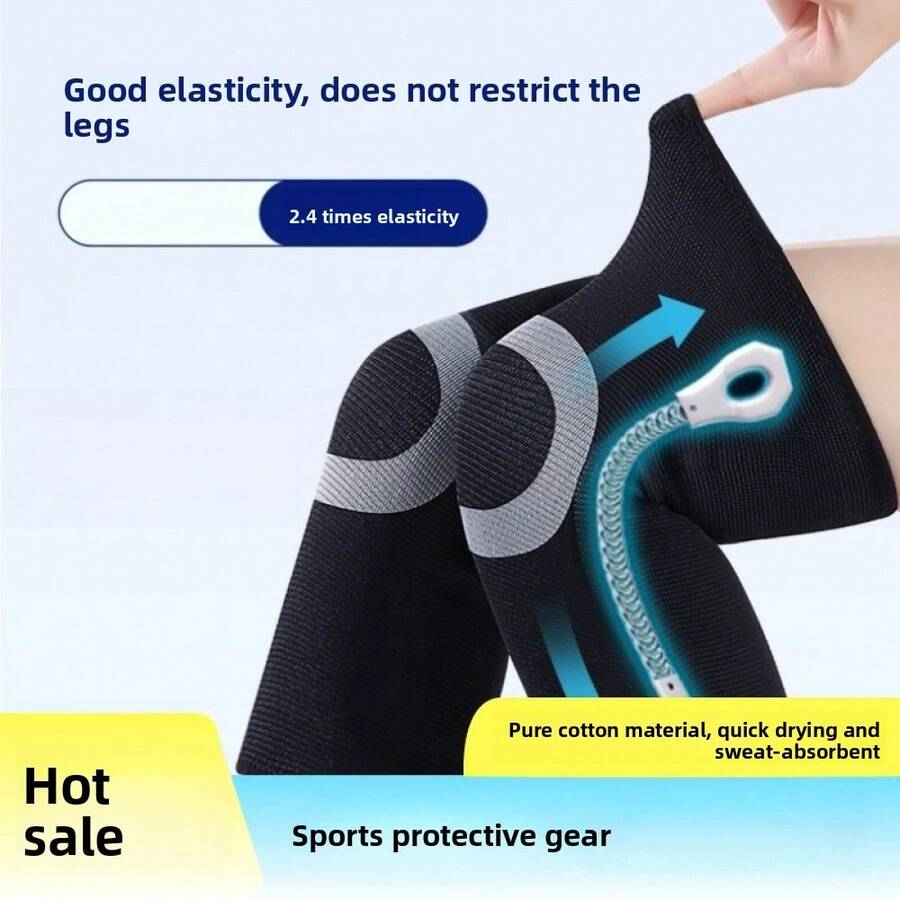 1PC Double-Sided Spring Compression Breathable Knee Pad, Warm And Anti-Slip, Suitable For Air-Conditioned Rooms, Suitable For Men And Women Cycling Protective Gear - Multicolor - View 1