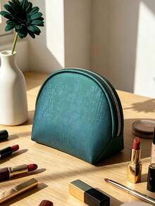 Helena Rubinstein Luxury Minimalist Textured Skincare Storage Bag, High-End Fashion Makeup Bag, Suitable For Luxury Gift Set, Personal Collection HELENA-GIFT-6 - Teal Blue - View 2
