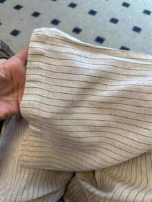 Women's Linen Striped Fabric Pants, Comfortable Breathable Draped Long Pants, Apricot Summer New Best-Selling Bottoms - Apricot - View 5