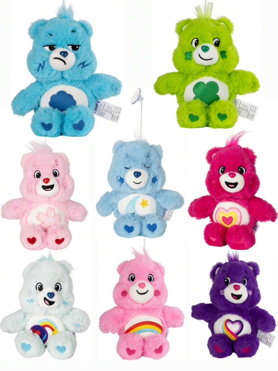 Care Bears 20cm 毛絨吸盤裝飾品，萬聖節居家車用掛飾，可愛填充熊牆面窗戶配件，情侶節日禮物